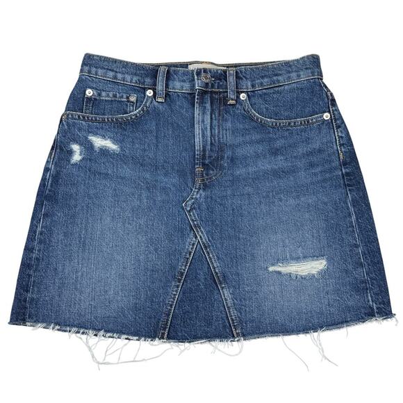 EVERLANE The Denim Reconstructed Skirt Sz 26 Blue - Picture 3 of 6